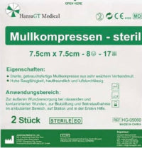 sterile KOmpressen für kolloidales Silber