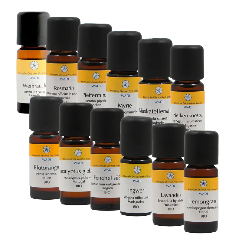 Ätherische Öle Bio – Komplettset mit 12 Sorten